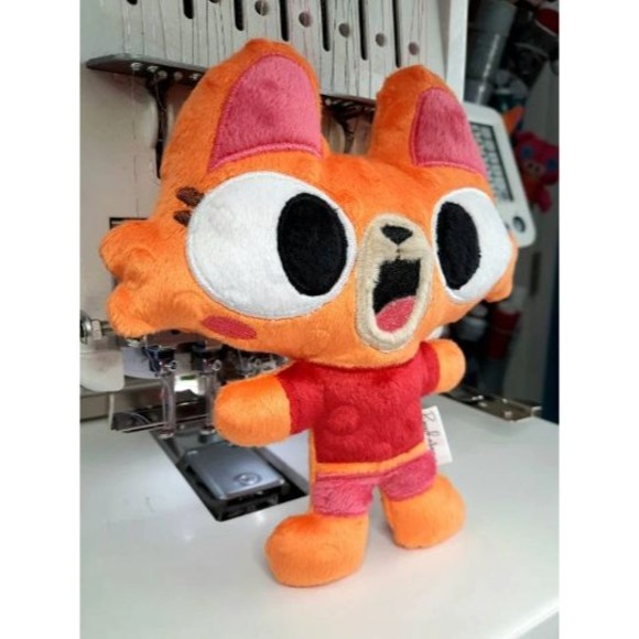 Lingokids plush Handmade Lisa Orange Cat 8.5" Tall safe Personalizable Adorable - Picture 4 of 6
